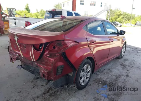 2016 Hyundai Elantra Se z USA, uszkodzony, nr VIN 5NPDH4AE6GH781602